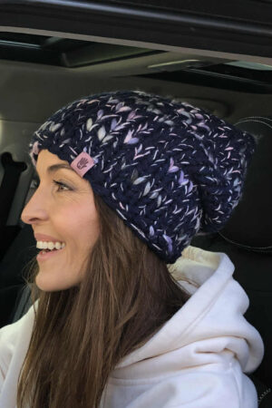 Czapka Granat z fioletem