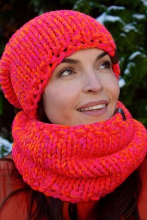 Komplet pomarańczowy róż