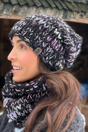 Komplet Czerń z fioletem