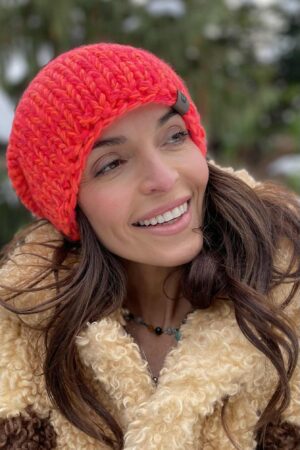 Czapka Koralowy Róż